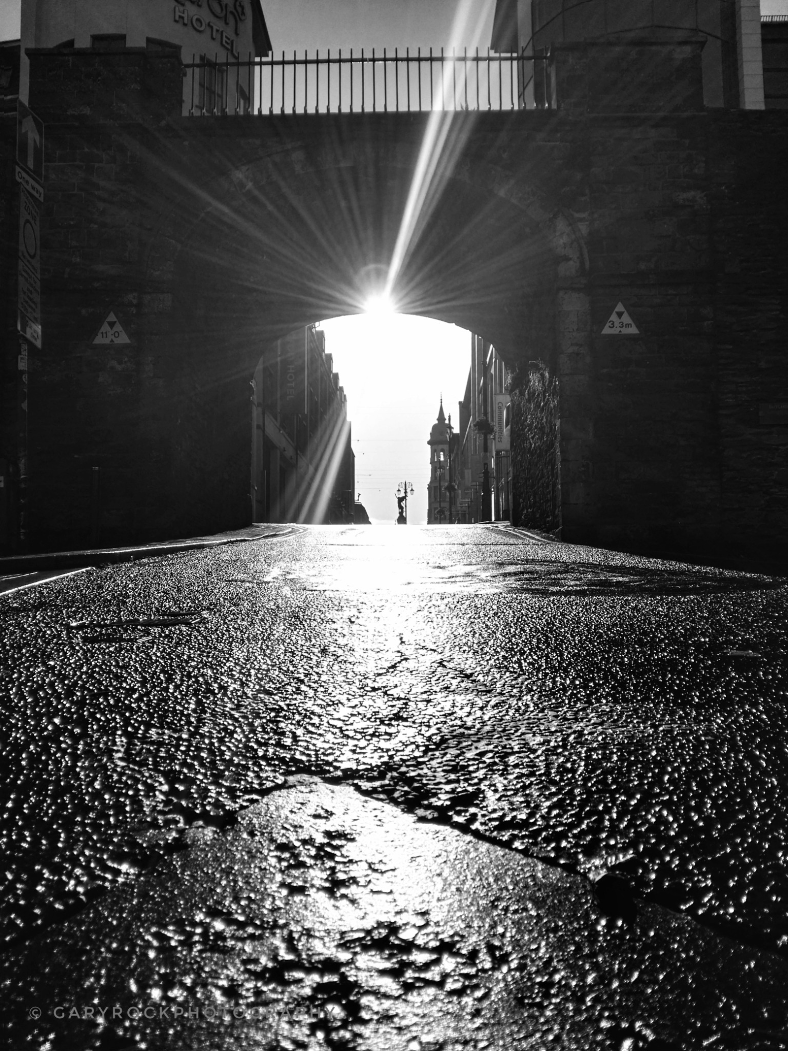 Black and white photograph of Derry