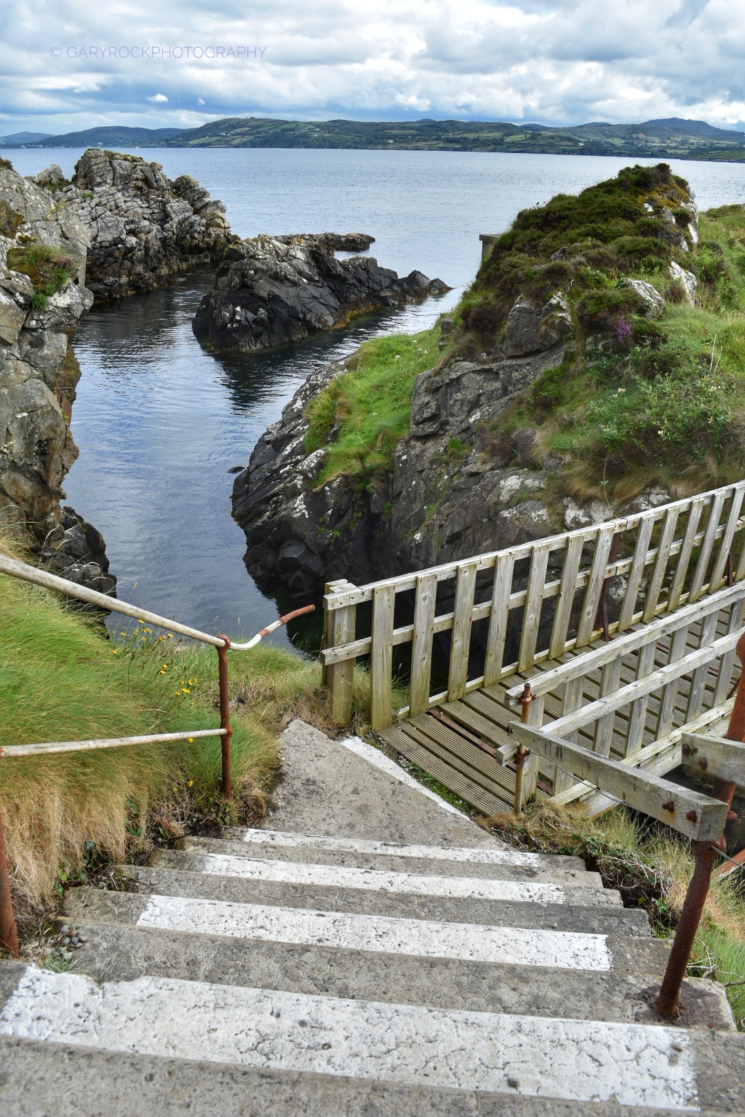 Steps to the sea at Dunree in Inishowen